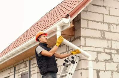 Pose et remplacement de gouttières à Montsalier